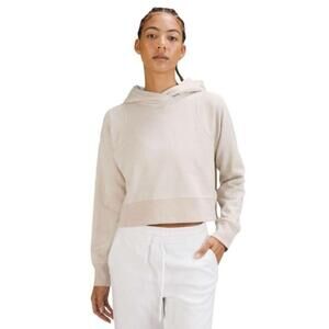 Lululemon Athletica Cream Cropped Hoodie Long Sleeve